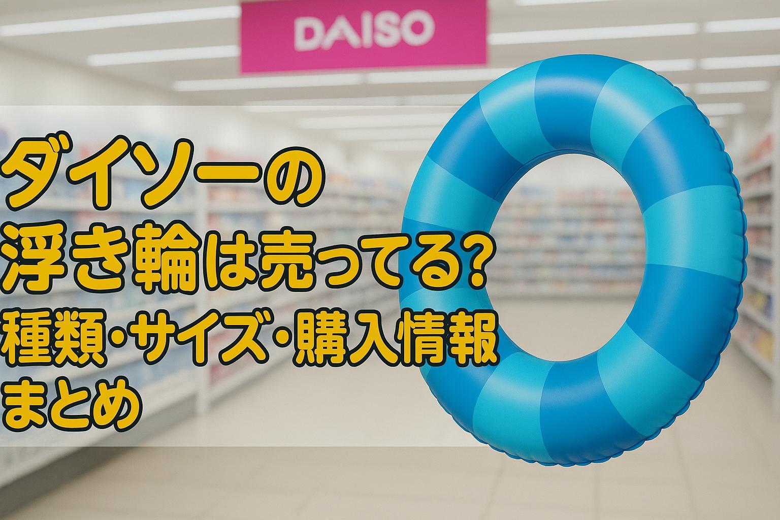 ダイソーの浮き輪は売ってる？種類・サイズ・購入情報まとめ