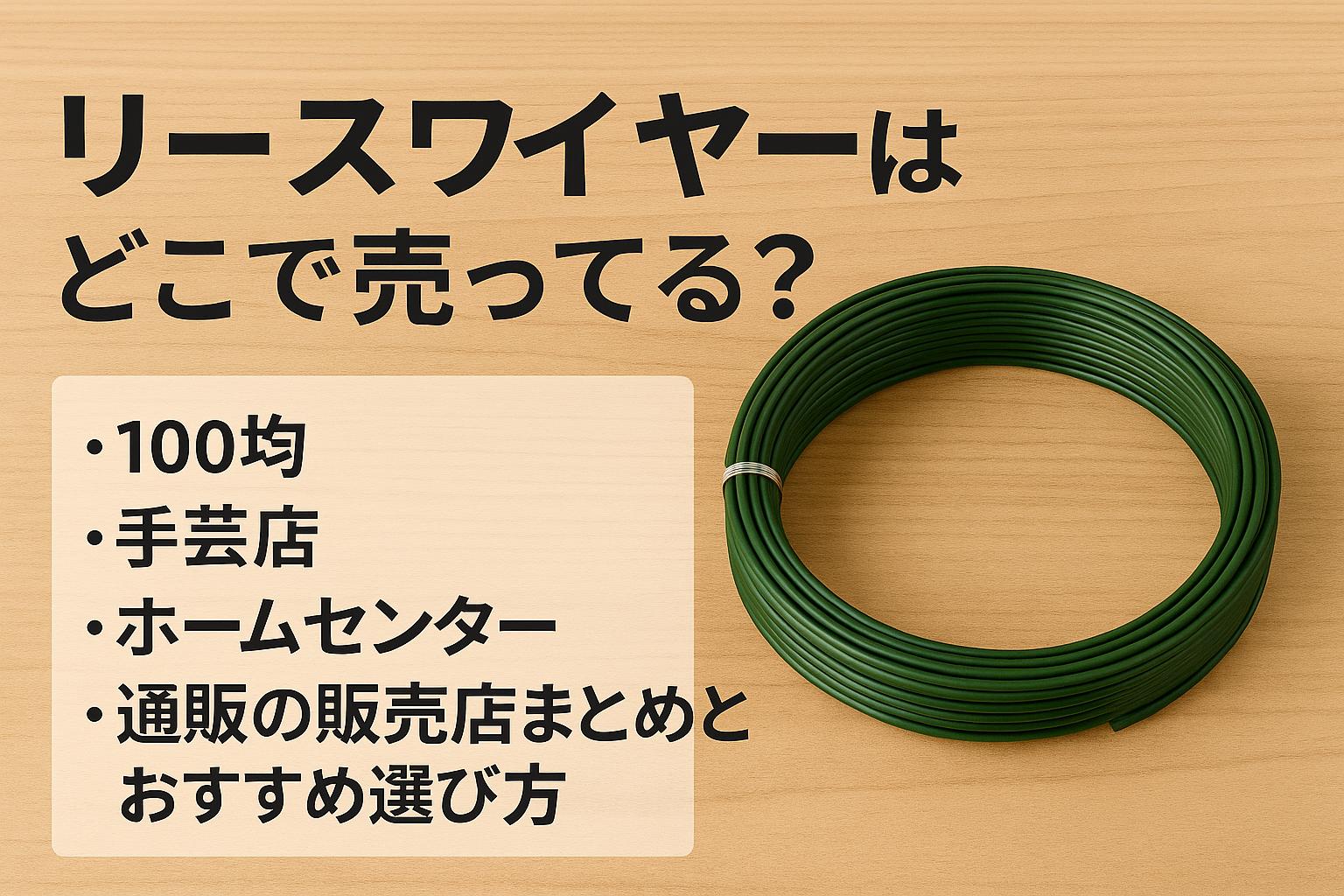 リースワイヤーはどこで売ってる？100均・手芸店・ホームセンター・通販の販売店まとめとおすすめ選び方