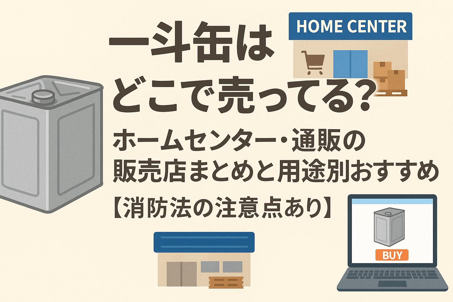 一斗缶はどこで売ってる？ホームセンター・通販の販売店まとめと用途別おすすめ【消防法の注意点あり】
