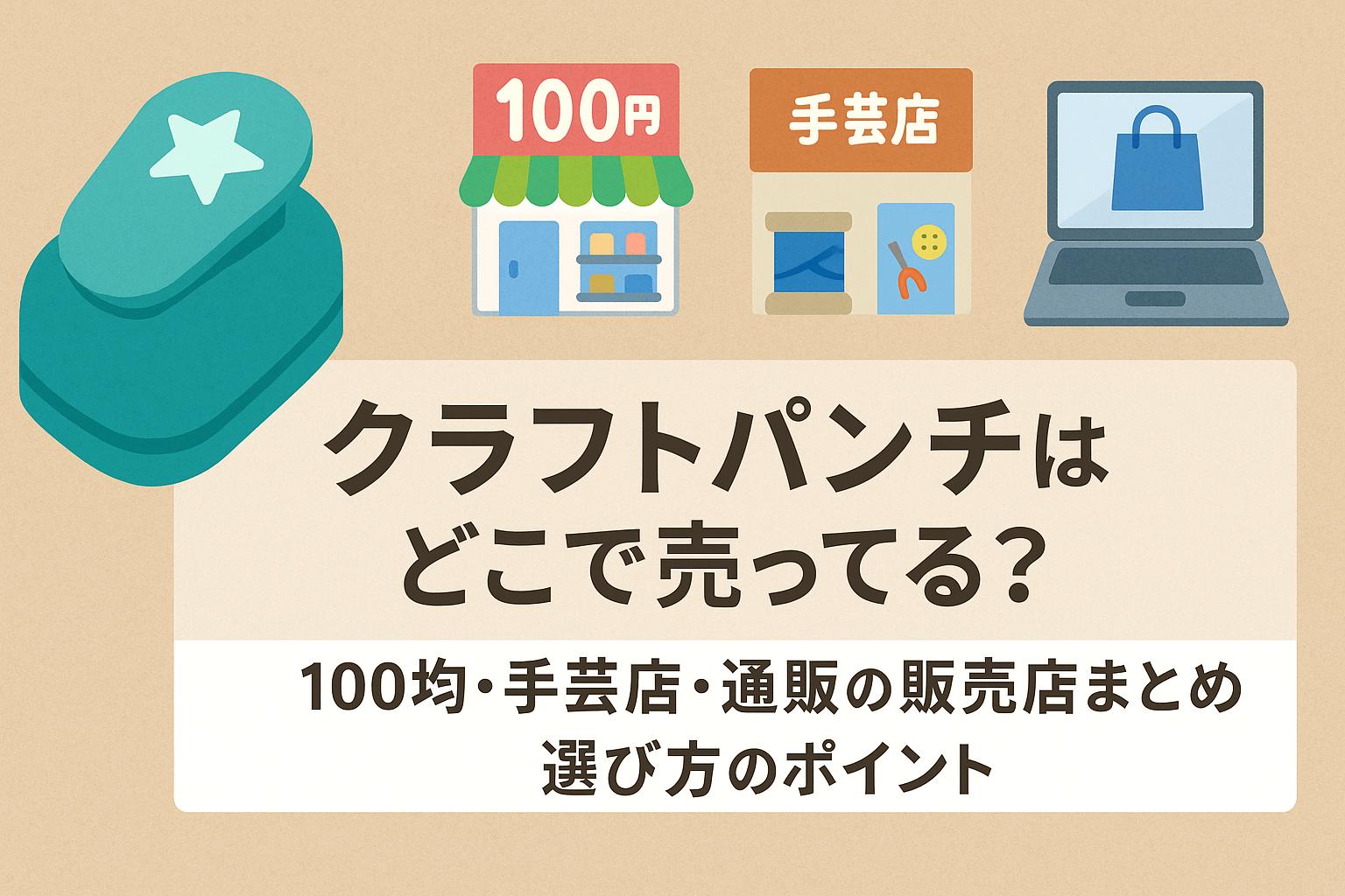 クラフトパンチはどこで売ってる？100均・手芸店・通販の販売店まとめと選び方のポイント