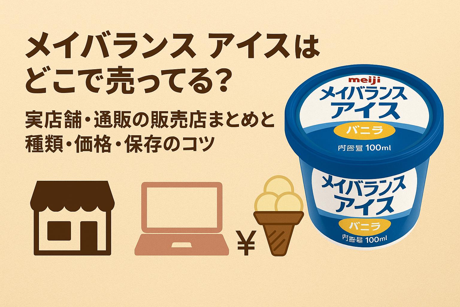 メイバランス アイスはどこで売ってる？実店舗・通販の販売店まとめと種類・価格・保存のコツ