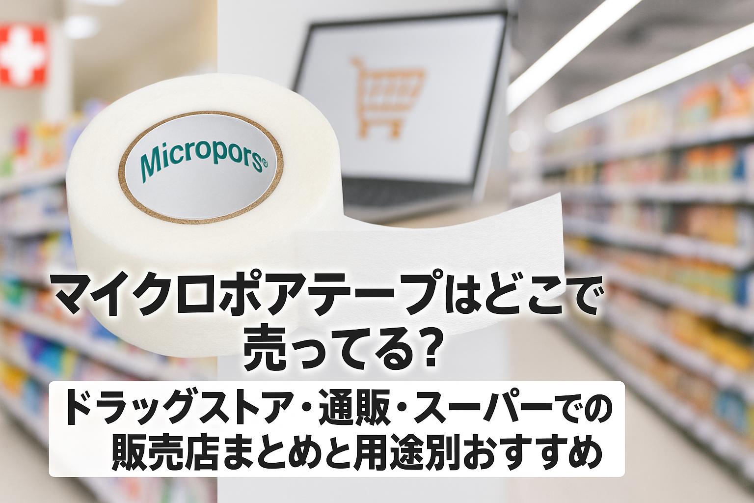 マイクロポアテープはどこで売ってる？ドラッグストア・通販・スーパーでの販売店まとめと用途別おすすめ