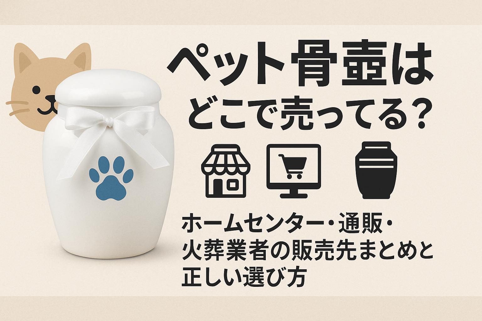 ペット骨壷はどこで売ってる？ホームセンター・通販・火葬業者の販売先まとめと正しい選び方