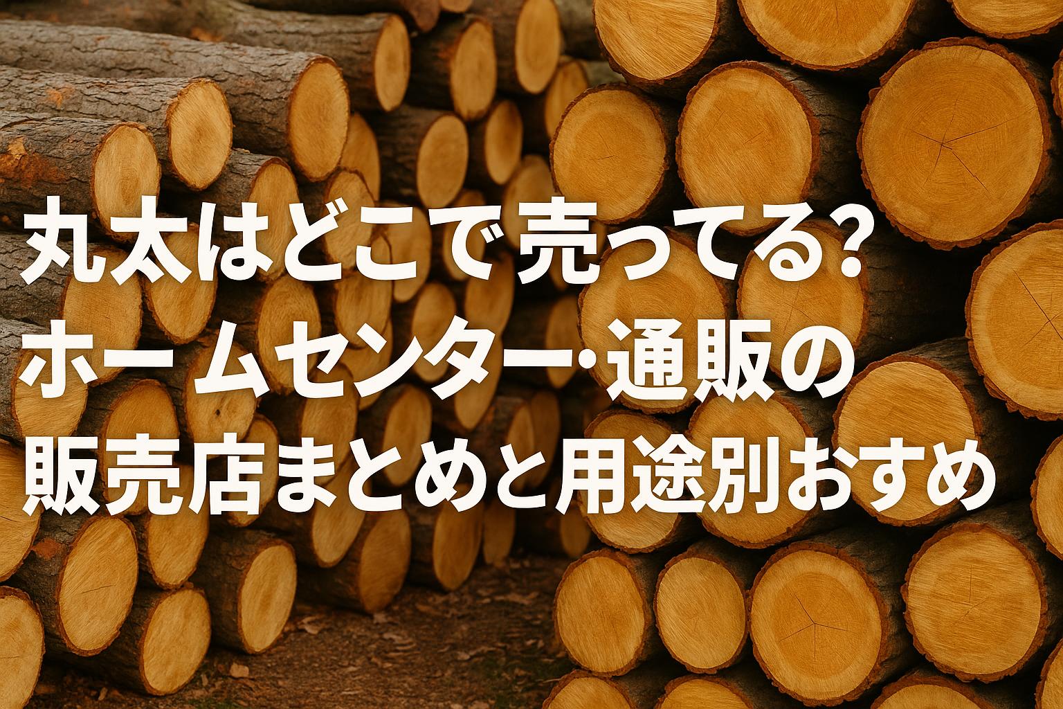 丸太はどこで売ってる？ホームセンター・通販の販売店まとめと用途別おすすめ