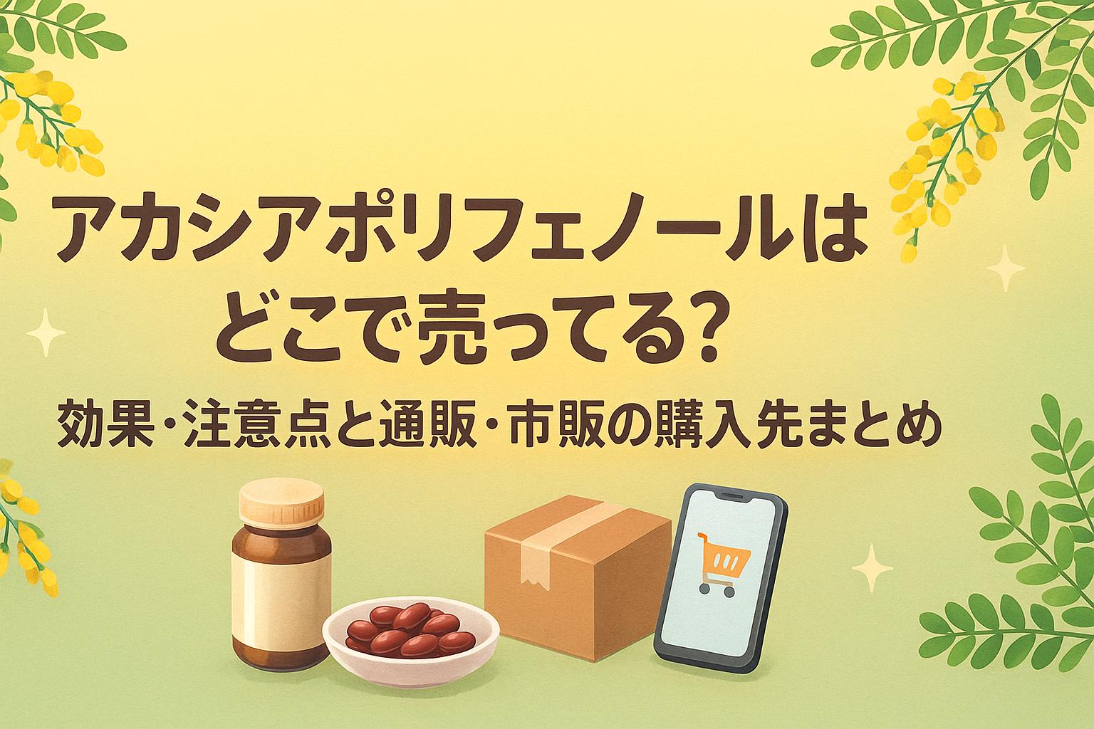 アカシアポリフェノールはどこで売ってる？効果・注意点と通販・市販の購入先まとめ