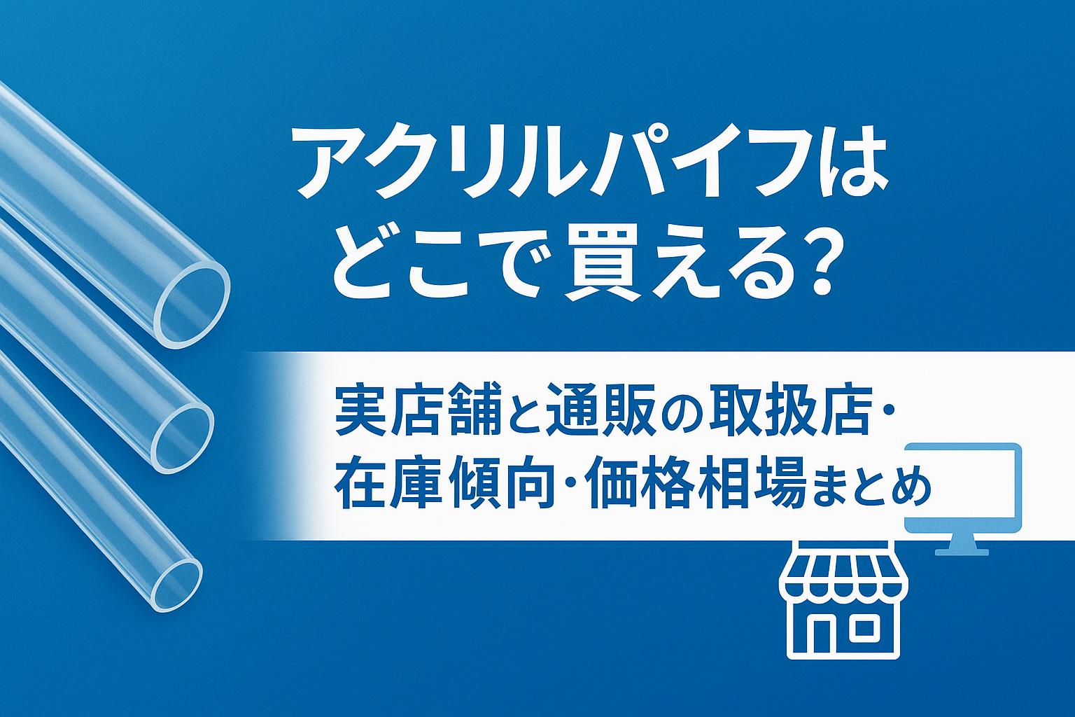 アクリルパイプはどこで買える？実店舗と通販の取扱店・在庫傾向・価格相場まとめ