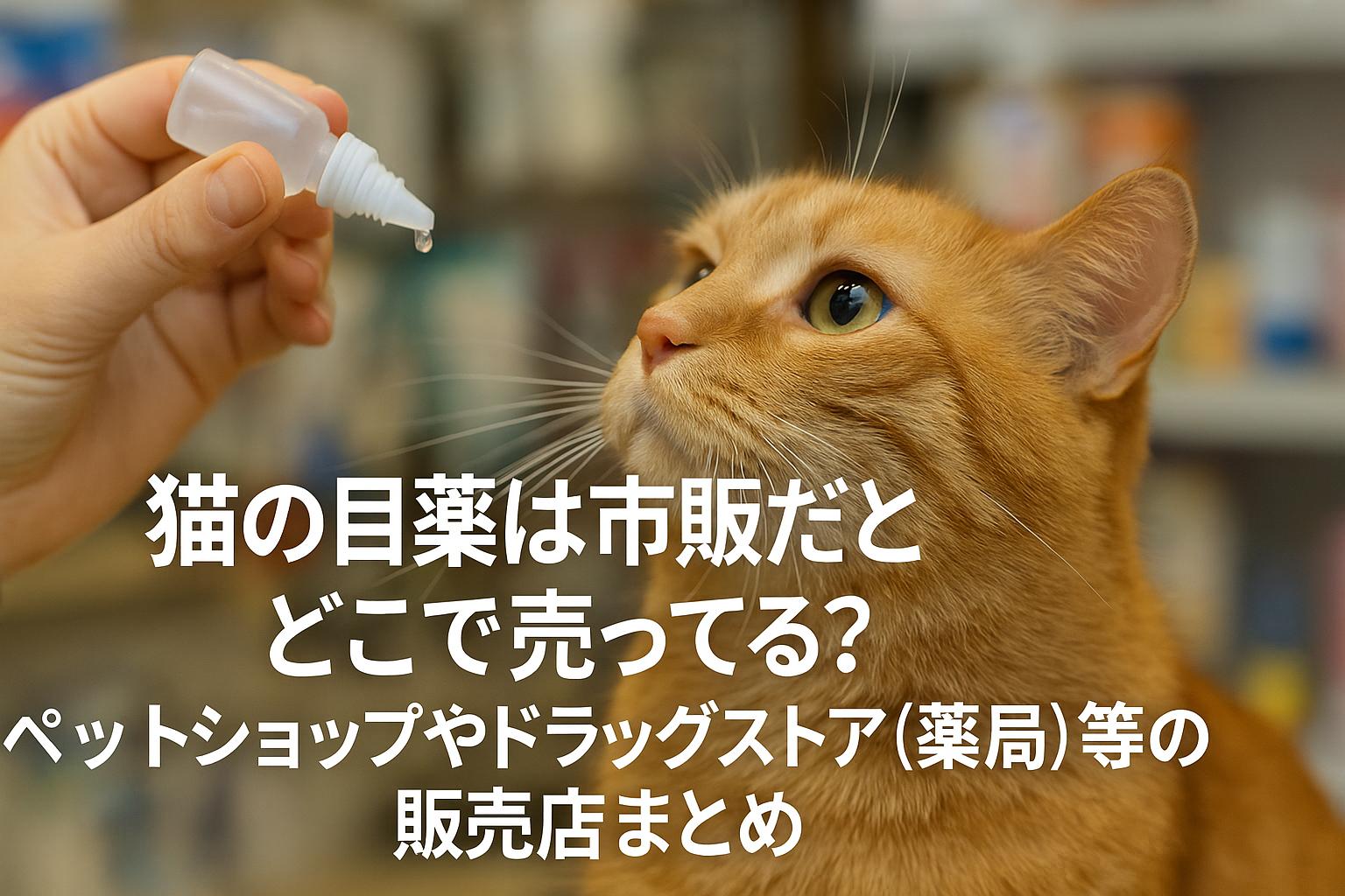 猫の目薬は市販だとどこで売ってる？ペットショップやドラッグストア(薬局)等の販売店まとめ