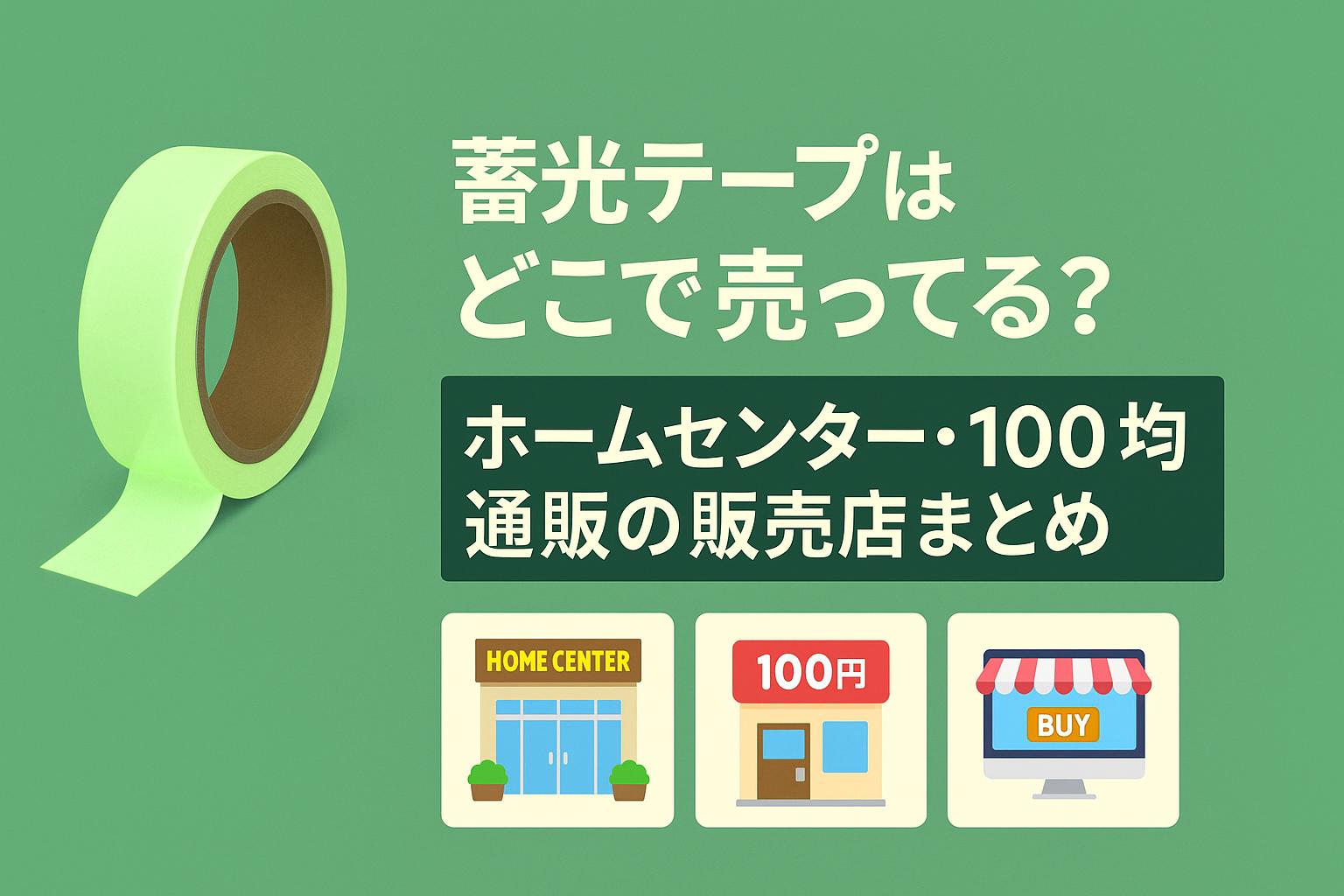 蓄光テープはどこで売ってる？ホームセンター・100均・通販の販売店まとめ