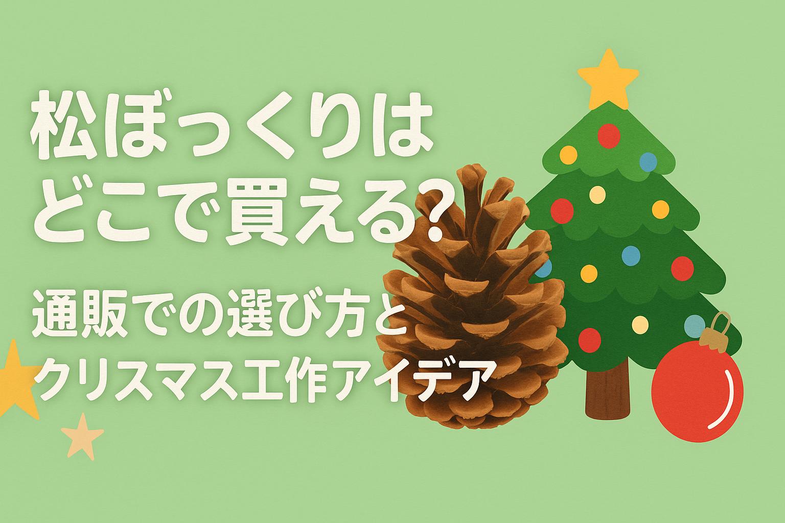 松ぼっくりはどこで買える？通販での選び方とクリスマス工作アイデア