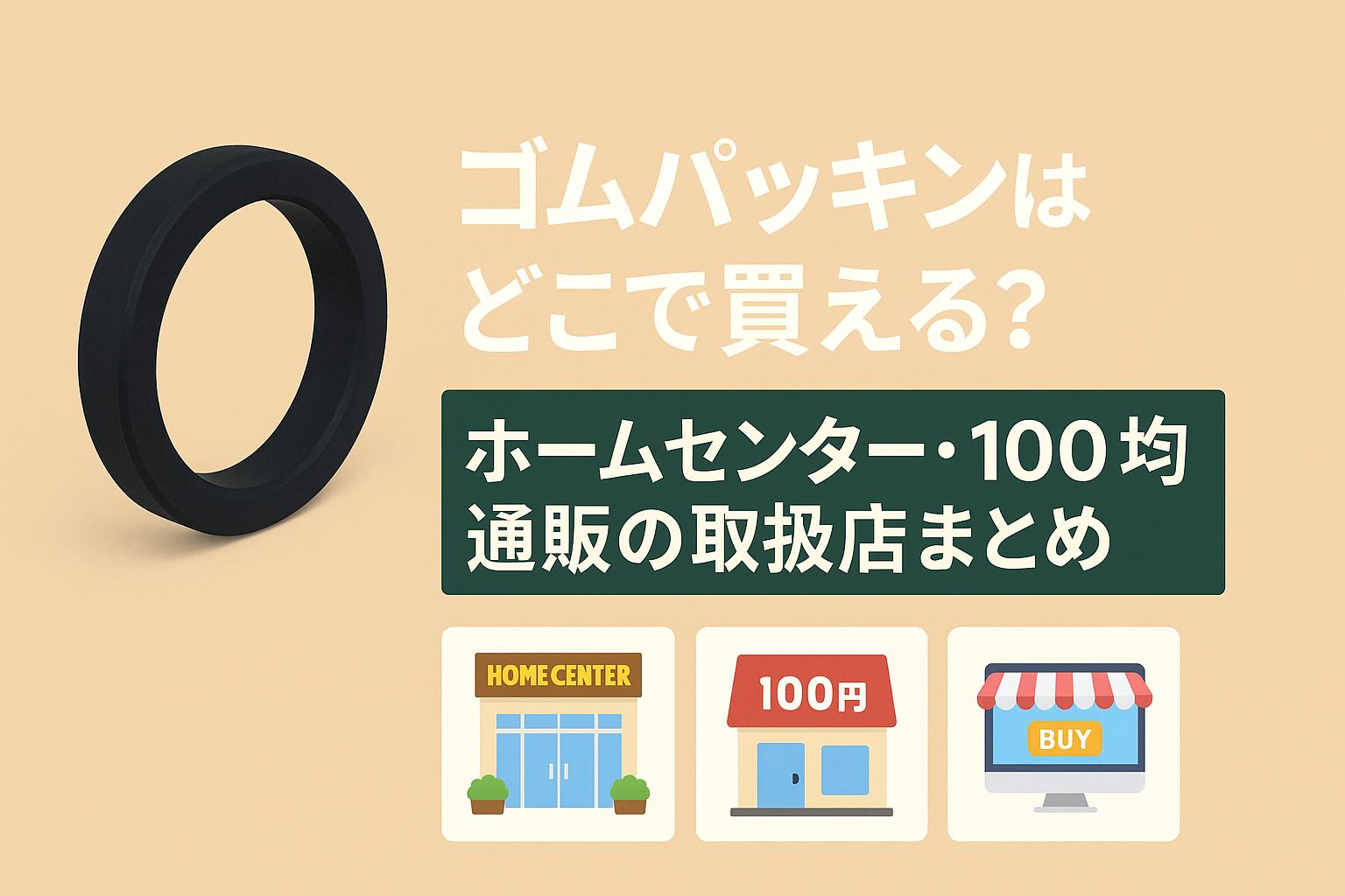 ゴムパッキンはどこで買える？ホームセンター・100均・通販の取扱店まとめ