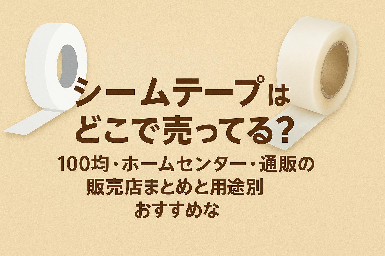 シームテープはどこで売ってる？100均・ホームセンター・通販の販売店まとめと用途別おすすめ