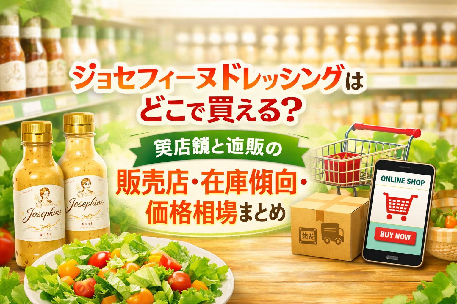 ジョセフィーヌドレッシングはどこで買える？実店舗と通販の販売店・在庫傾向・価格相場まとめ