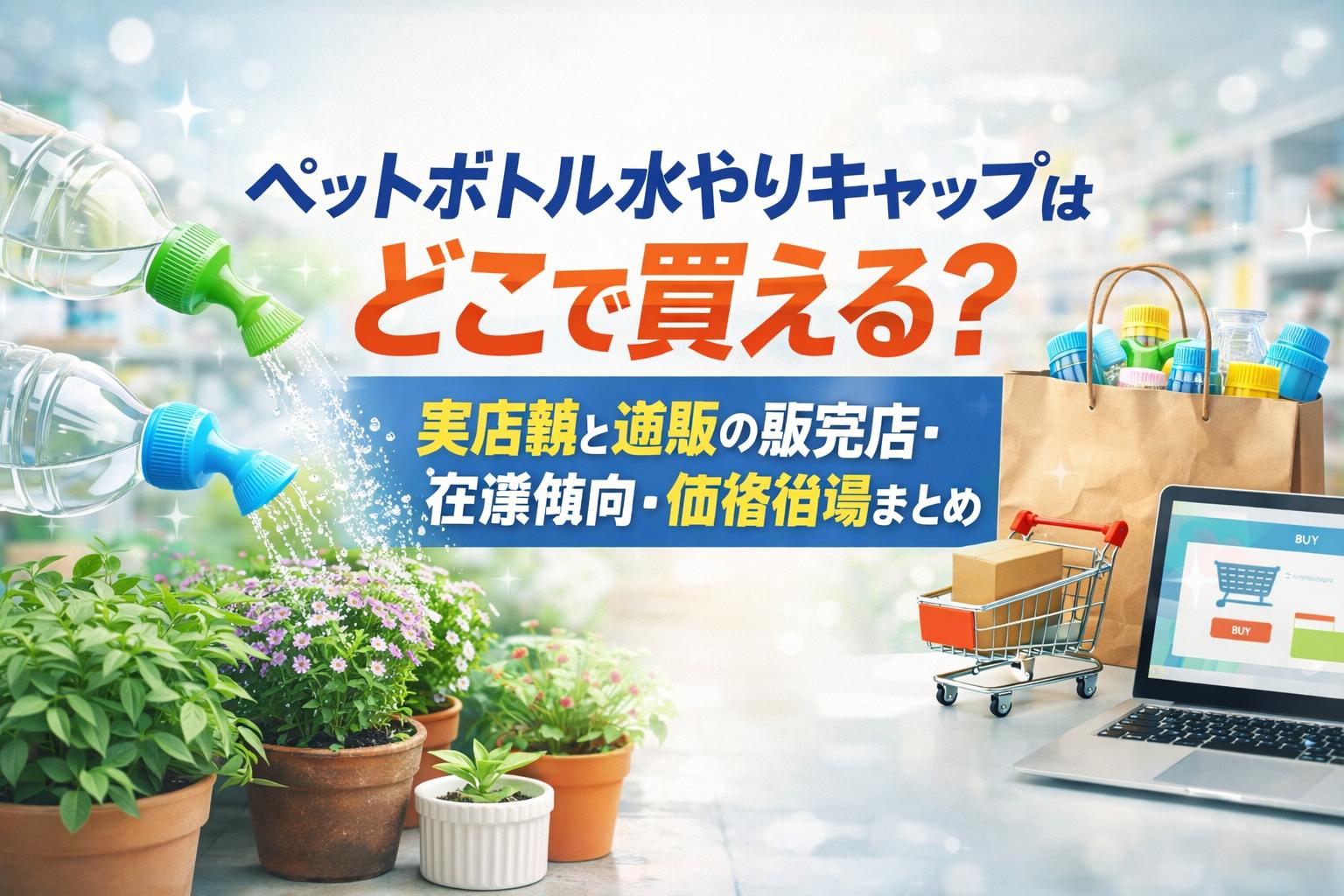 ペットボトル水やりキャップはどこで買える？実店舗と通販の販売店・在庫傾向・価格相場まとめ