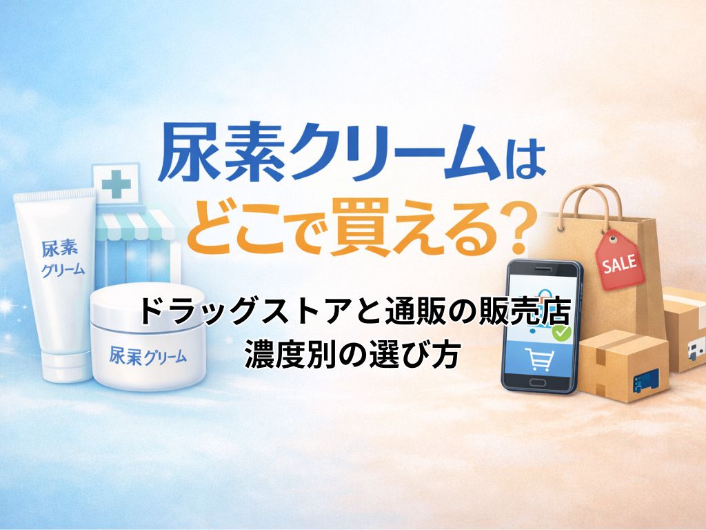 尿素クリームはどこで買える？ドラッグストアと通販の販売店・濃度別の選び方
