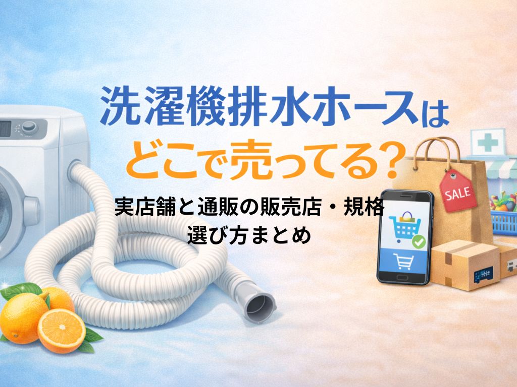 洗濯機排水ホースはどこで売ってる？実店舗と通販の販売店・規格・選び方まとめ